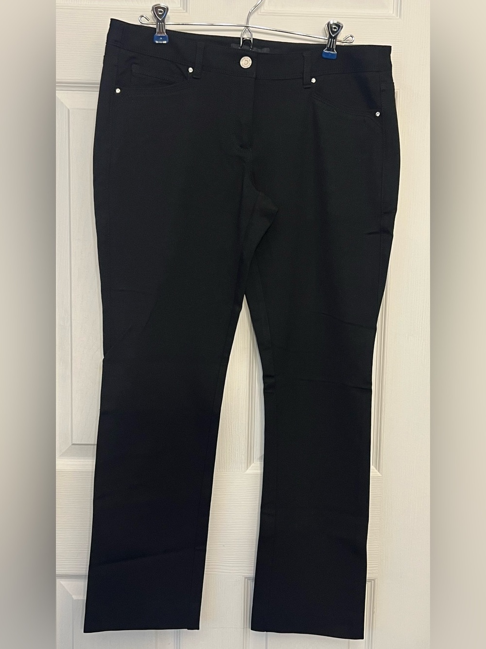White House Black Market Slim Leg Ponte Pants Black